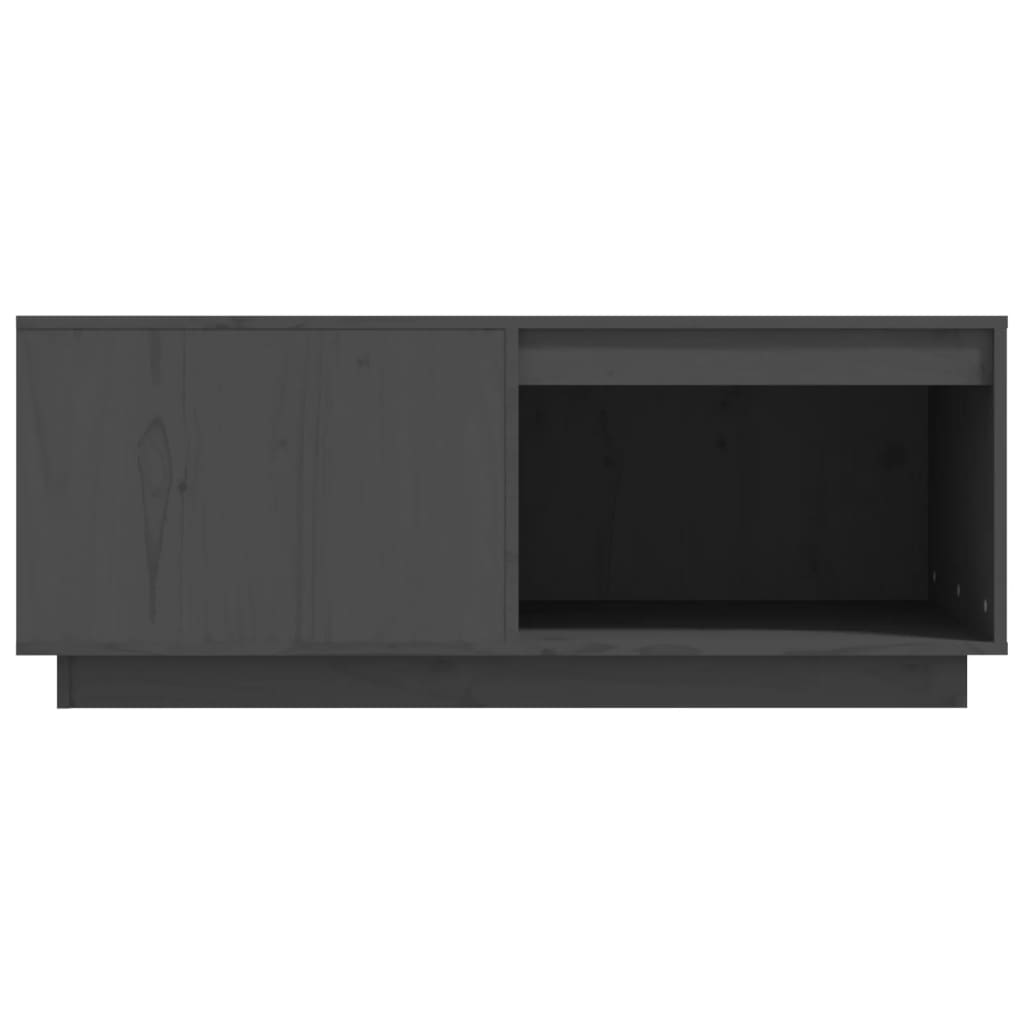 vidaXL Stolik kawowy, szary, 100x101x40,5 cm, lite drewno sosnowe