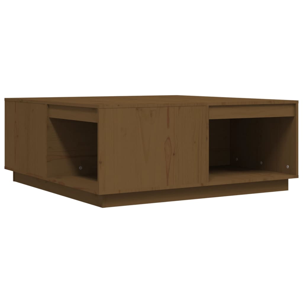 vidaXL Stolik kawowy, miodowy brąz 100x101x40,5 cm lite drewno sosnowe