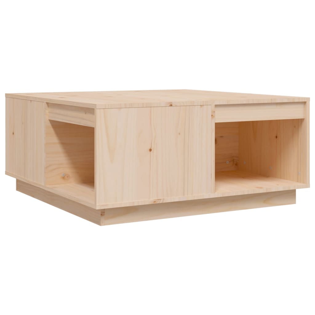 vidaXL Stolik kawowy, 80x81x36,5 cm, lite drewno sosnowe
