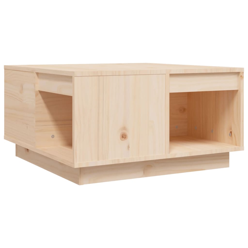 vidaXL Stolik kawowy, 60x61x32,5 cm, lite drewno sosnowe