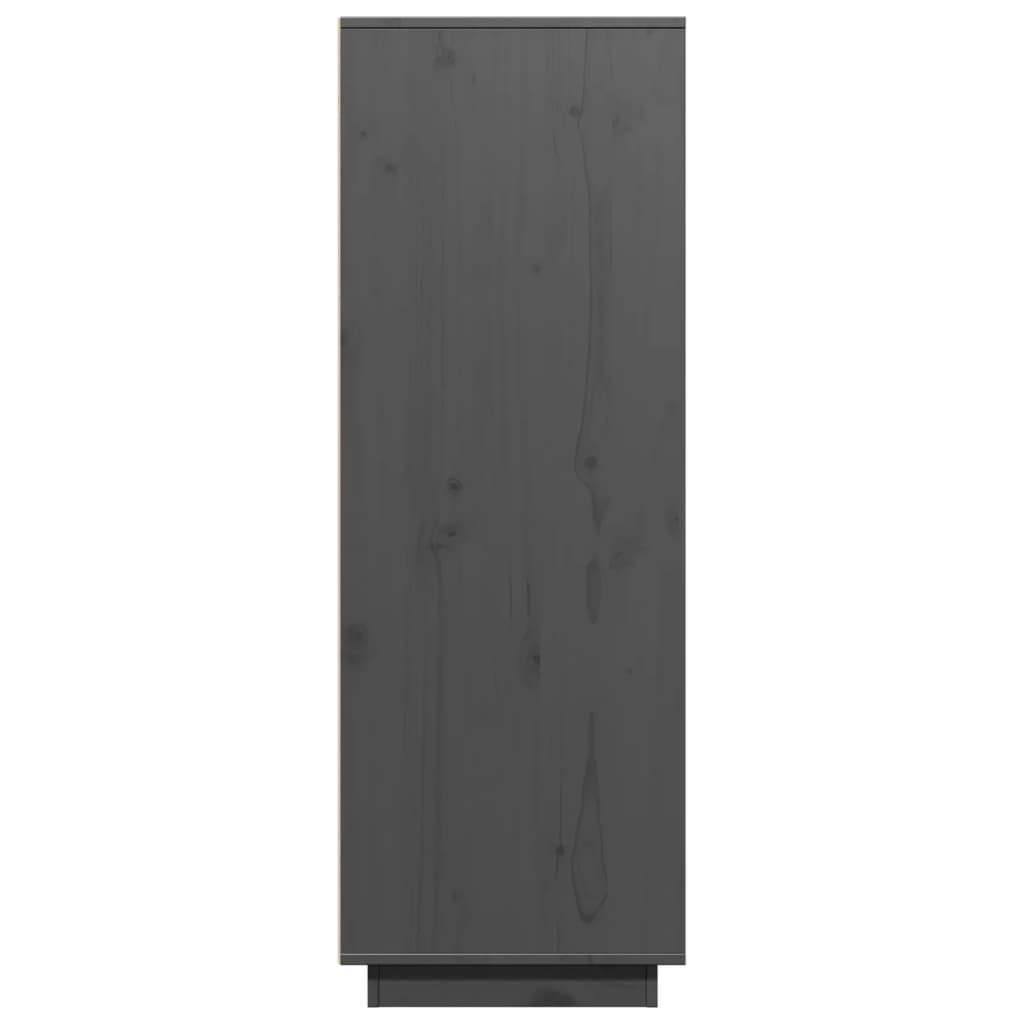 vidaXL Szafka, szara, 60x40x116,5 cm, lite drewno sosnowe