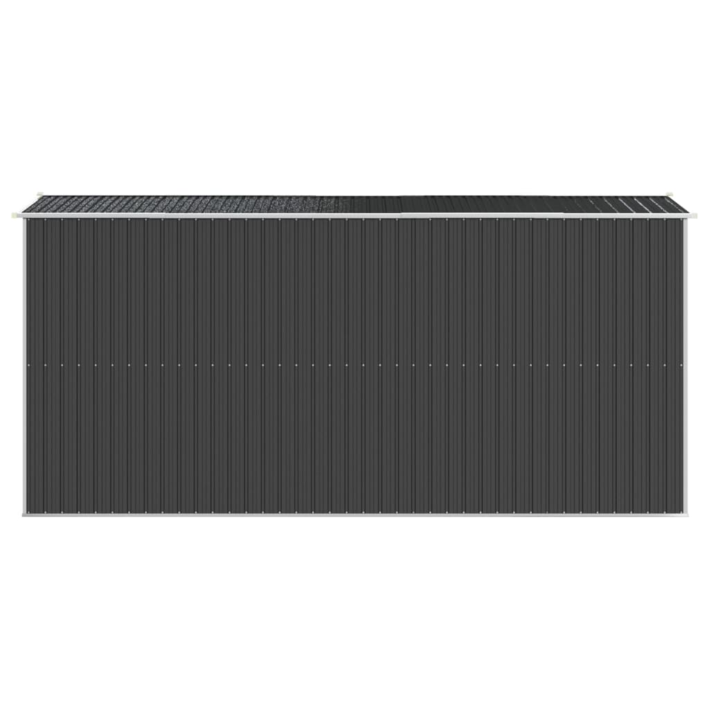 vidaXL Szopa ogrodowa, antracytowa, 192x440x223 cm, stal galwanizowana