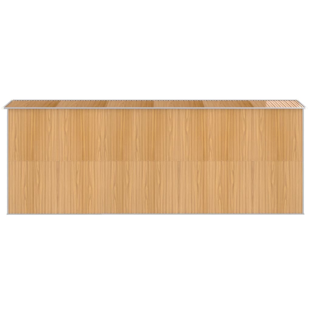 vidaXL Szopa ogrodowa, jasnobrązowa 192x523x223 cm, stal galwanizowana