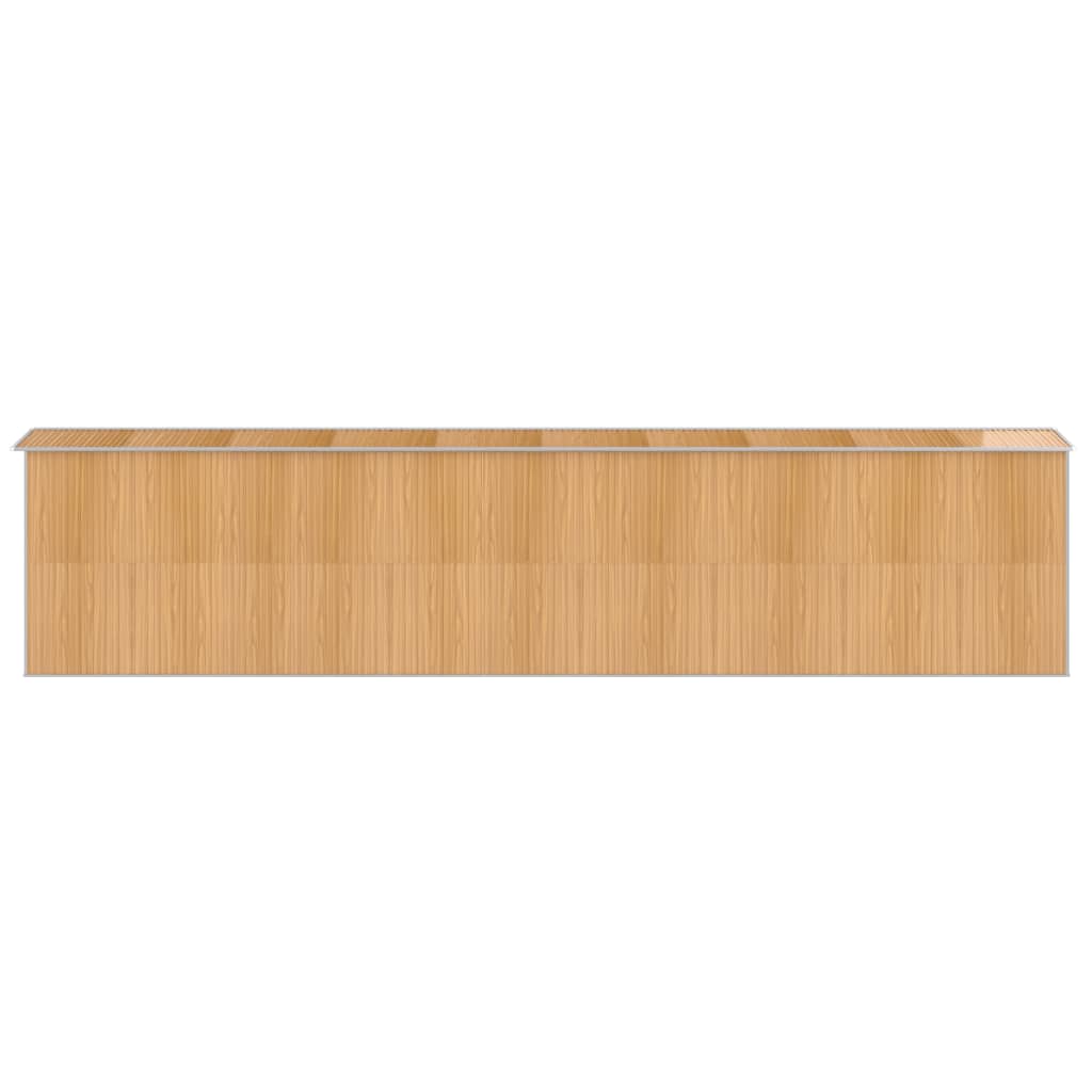 vidaXL Szopa ogrodowa, jasnobrązowa 192x855x223 cm, stal galwanizowana