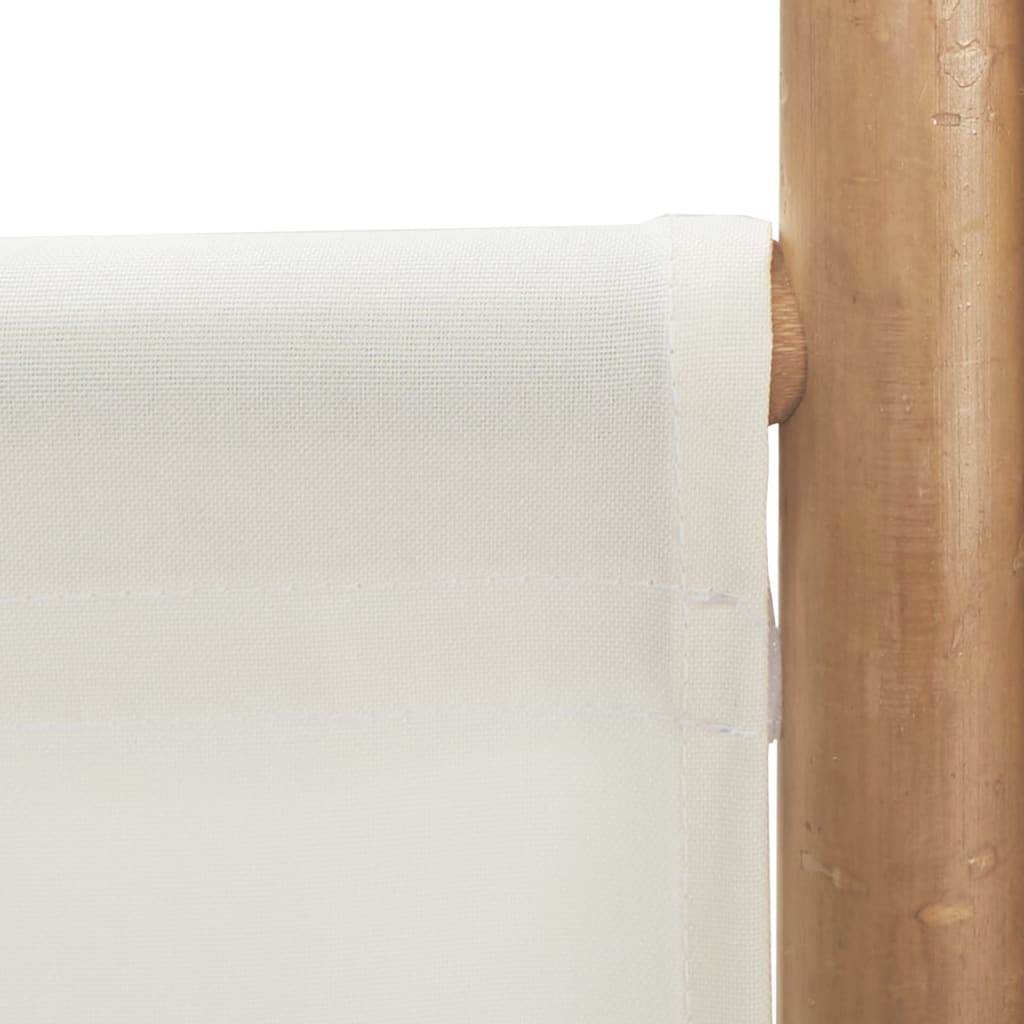 vidaXL Składany parawan 3-panelowy, 120 cm, bambus i płótno
