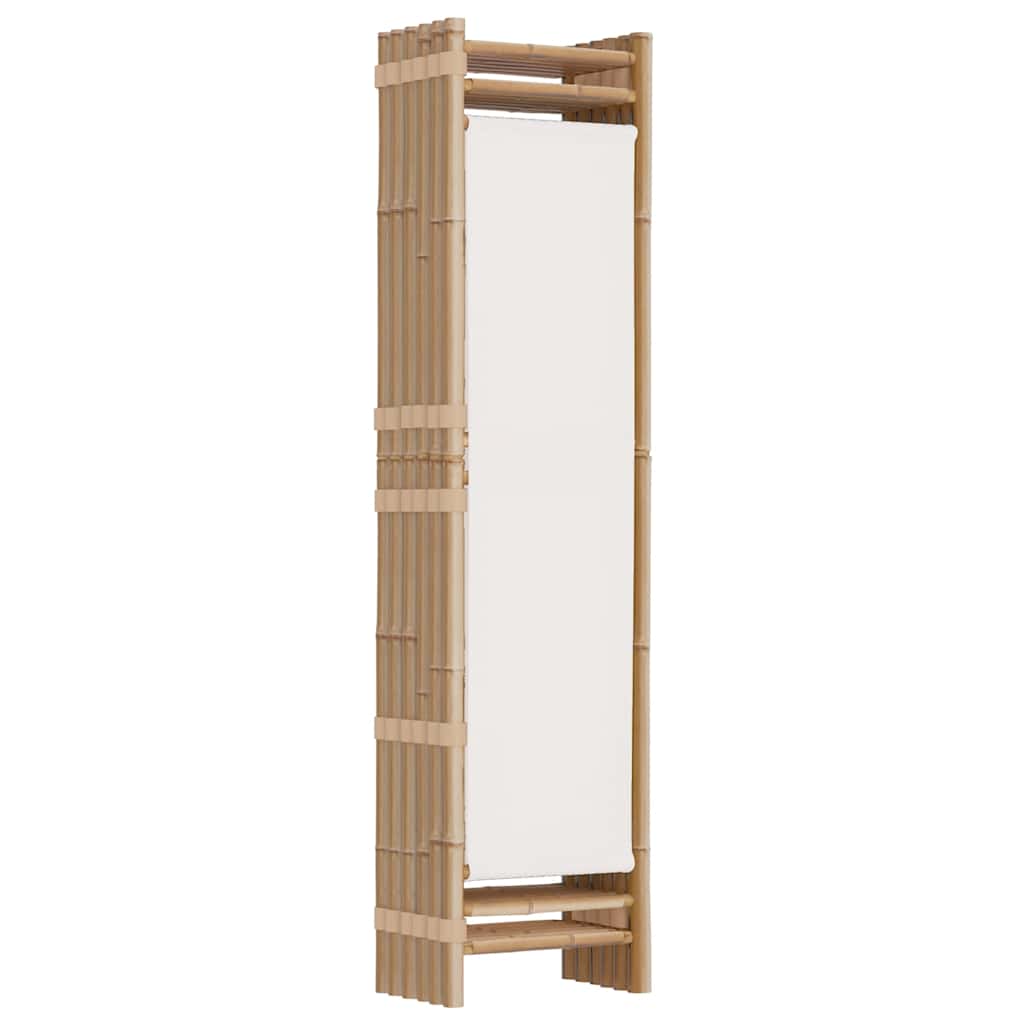 vidaXL Składany parawan 6-panelowy, 240 cm, bambus i płótno