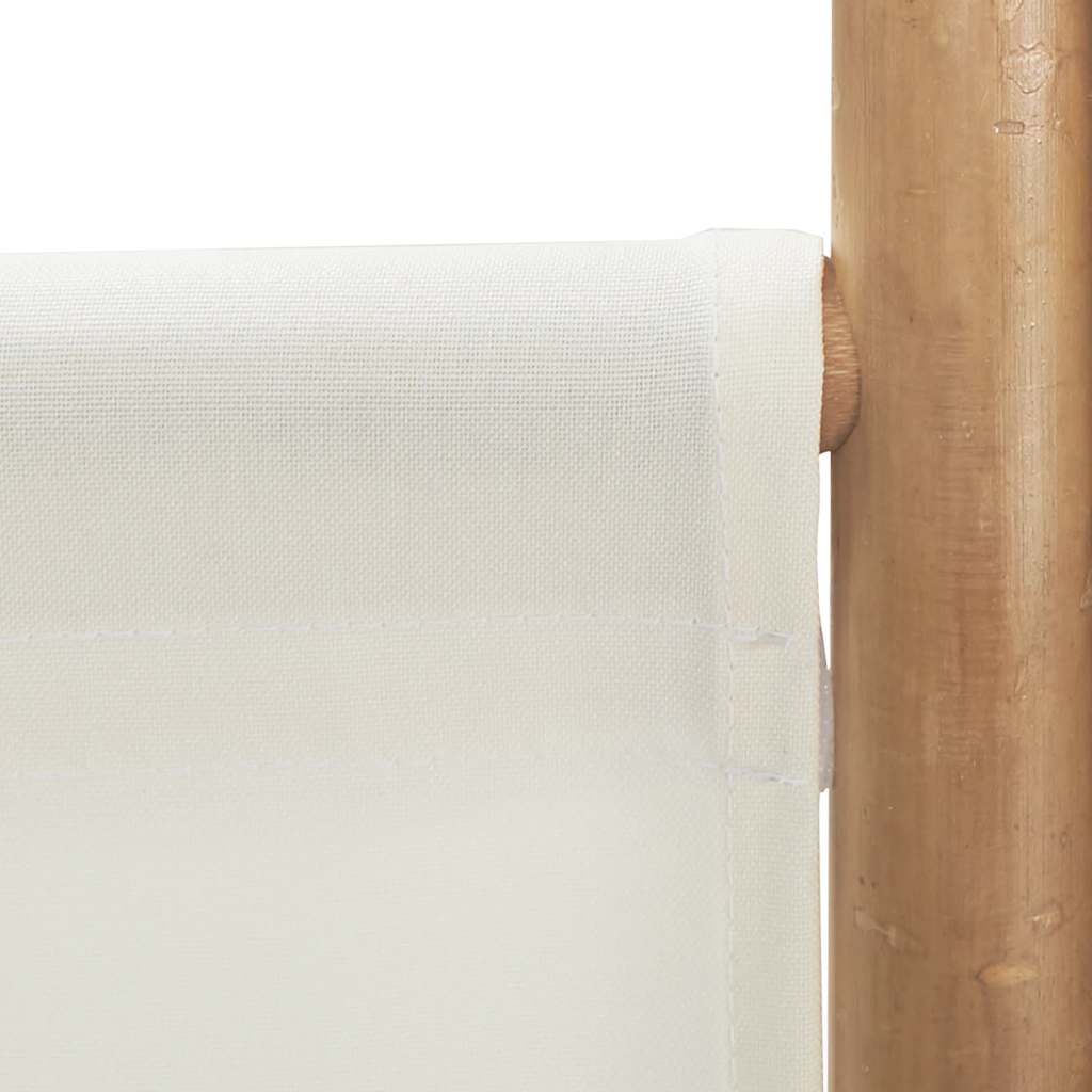 vidaXL Składany parawan 6-panelowy, 240 cm, bambus i płótno