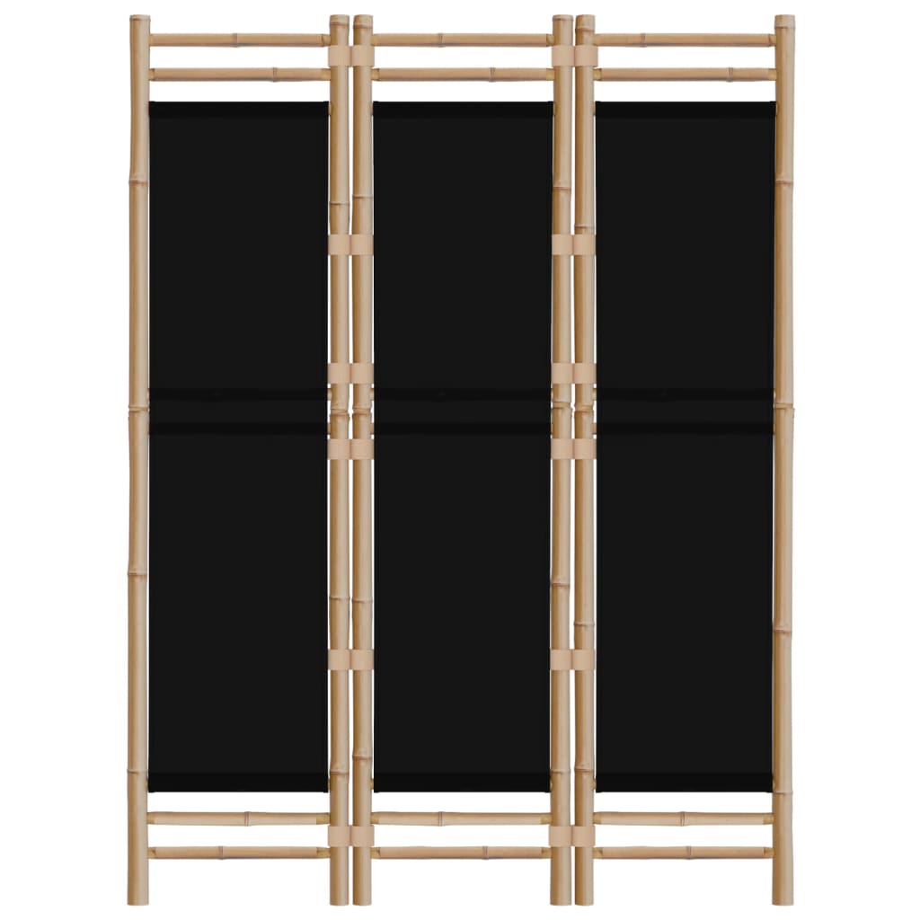 vidaXL Składany parawan 3-panelowy, 120 cm, bambus i płótno