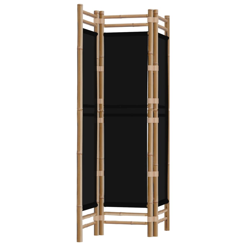 vidaXL Składany parawan 3-panelowy, 120 cm, bambus i płótno