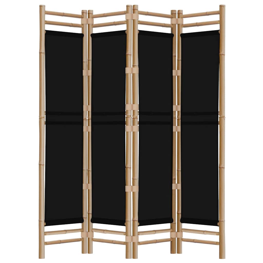 vidaXL Składany parawan 4-panelowy, 160 cm, bambus i płótno