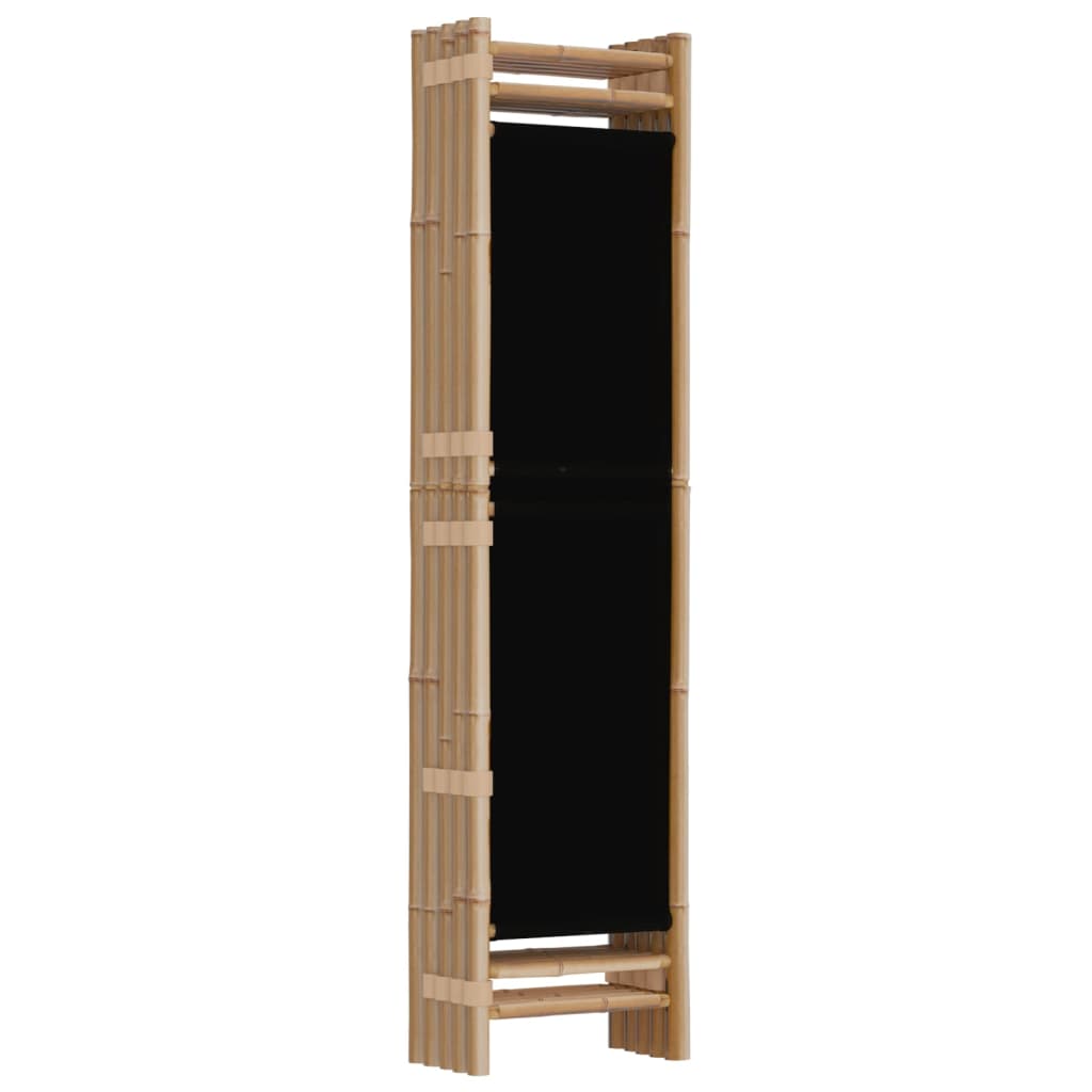vidaXL Składany parawan 5-panelowy, 200 cm, bambus i płótno
