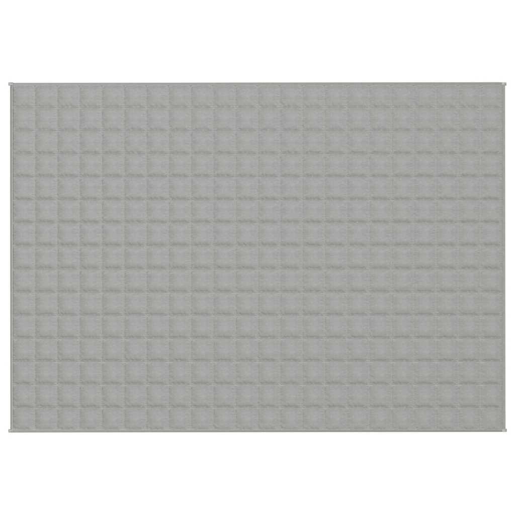 vidaXL Koc obciążeniowy, szary, 155x220 cm, 7 kg, tkanina