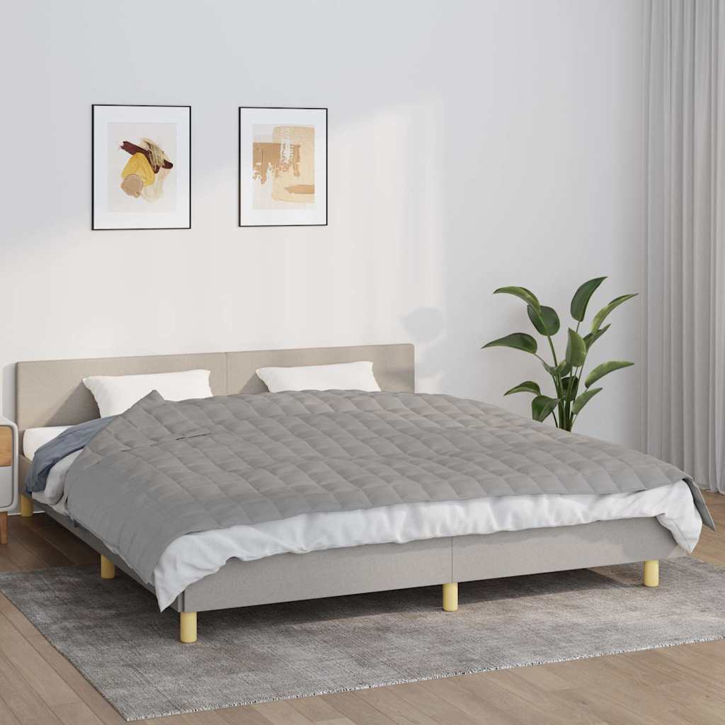 vidaXL Koc obciążeniowy, szary, 155x220 cm, 7 kg, tkanina
