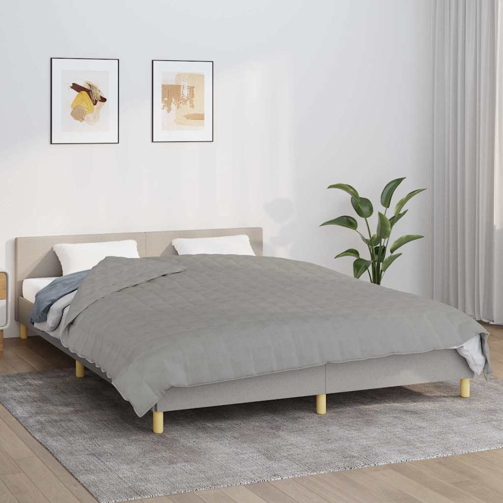 vidaXL Koc obciążeniowy, szary, 200x225 cm, 13 kg, tkanina
