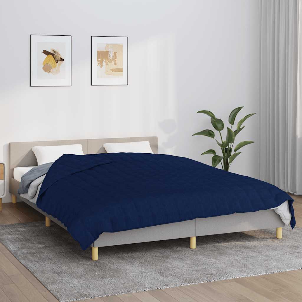 vidaXL Koc obciążeniowy, niebieski, 200x225 cm, 13 kg, tkanina