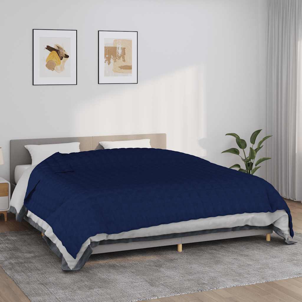 vidaXL Koc obciążeniowy, niebieski, 220x260 cm, 11 kg, tkanina