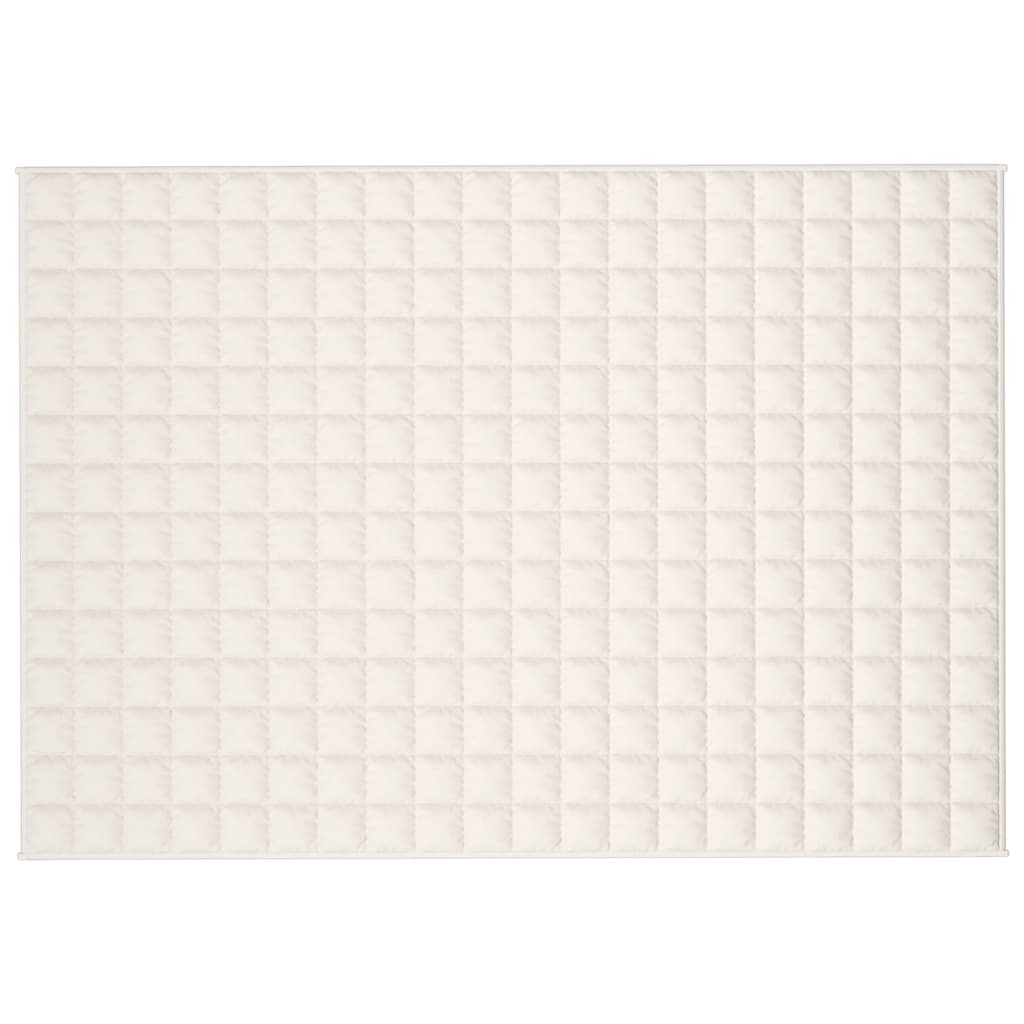 vidaXL Koc obciążeniowy, kremowy, 138x200 cm, 6 kg, tkanina