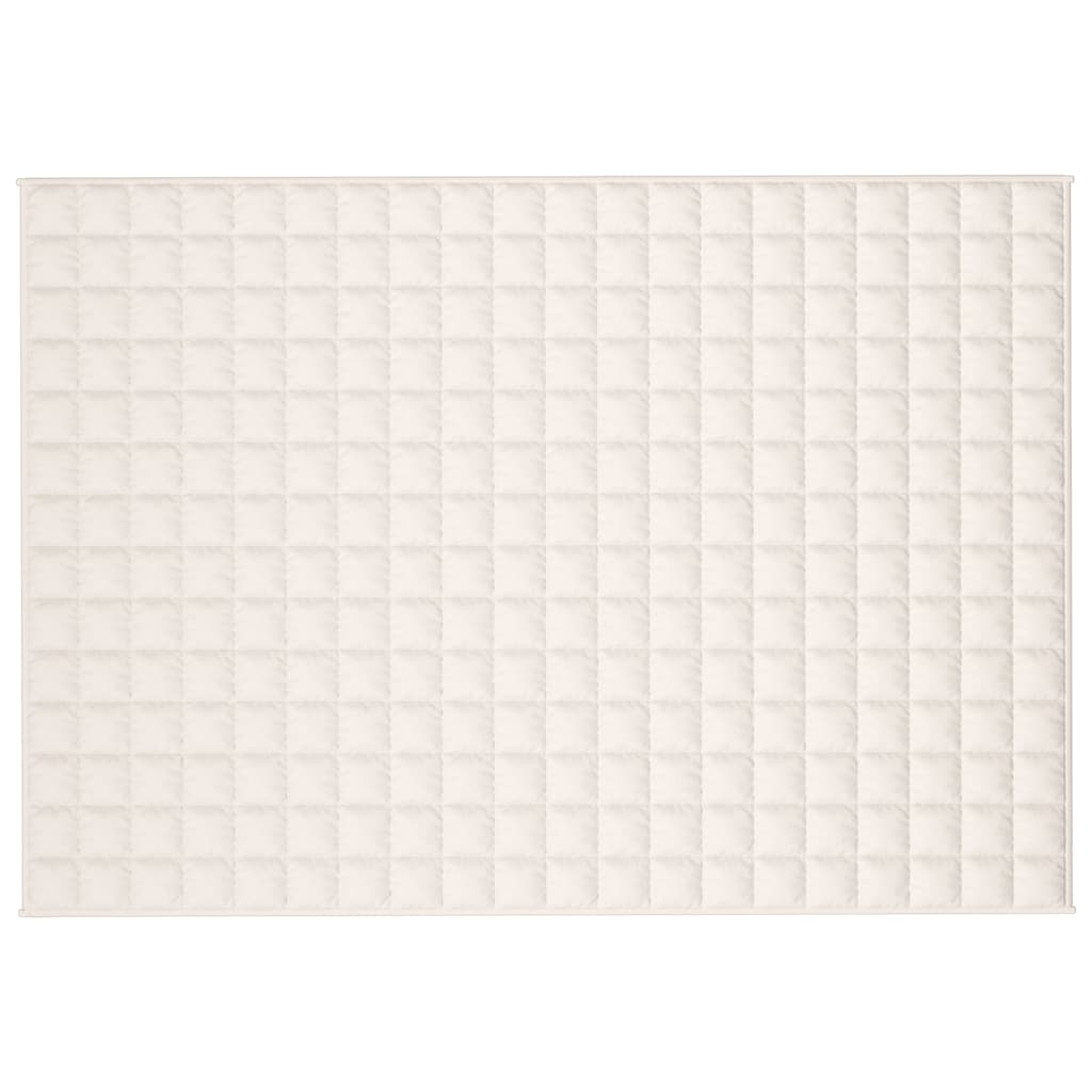 vidaXL Koc obciążeniowy, kremowy, 138x200 cm, 10 kg, tkanina