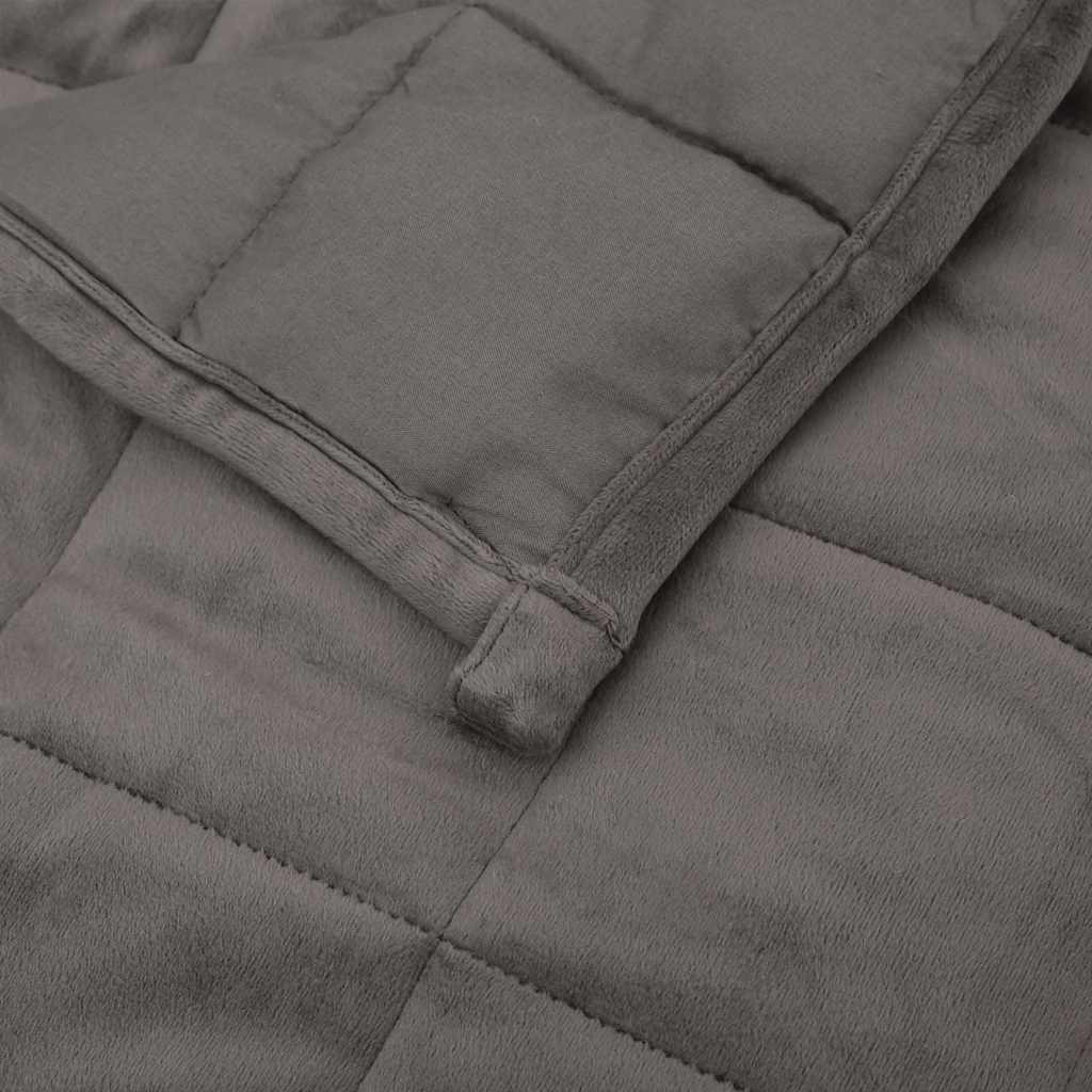 vidaXL Koc obciążeniowy, szary, 138x200 cm, 6 kg, tkanina