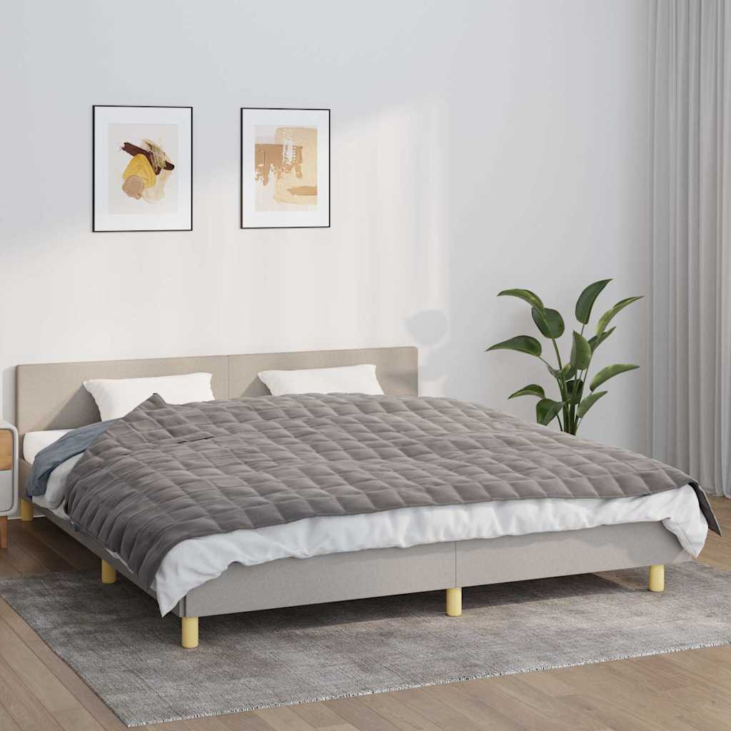 vidaXL Koc obciążeniowy, szary, 155x220 cm, 7 kg, tkanina