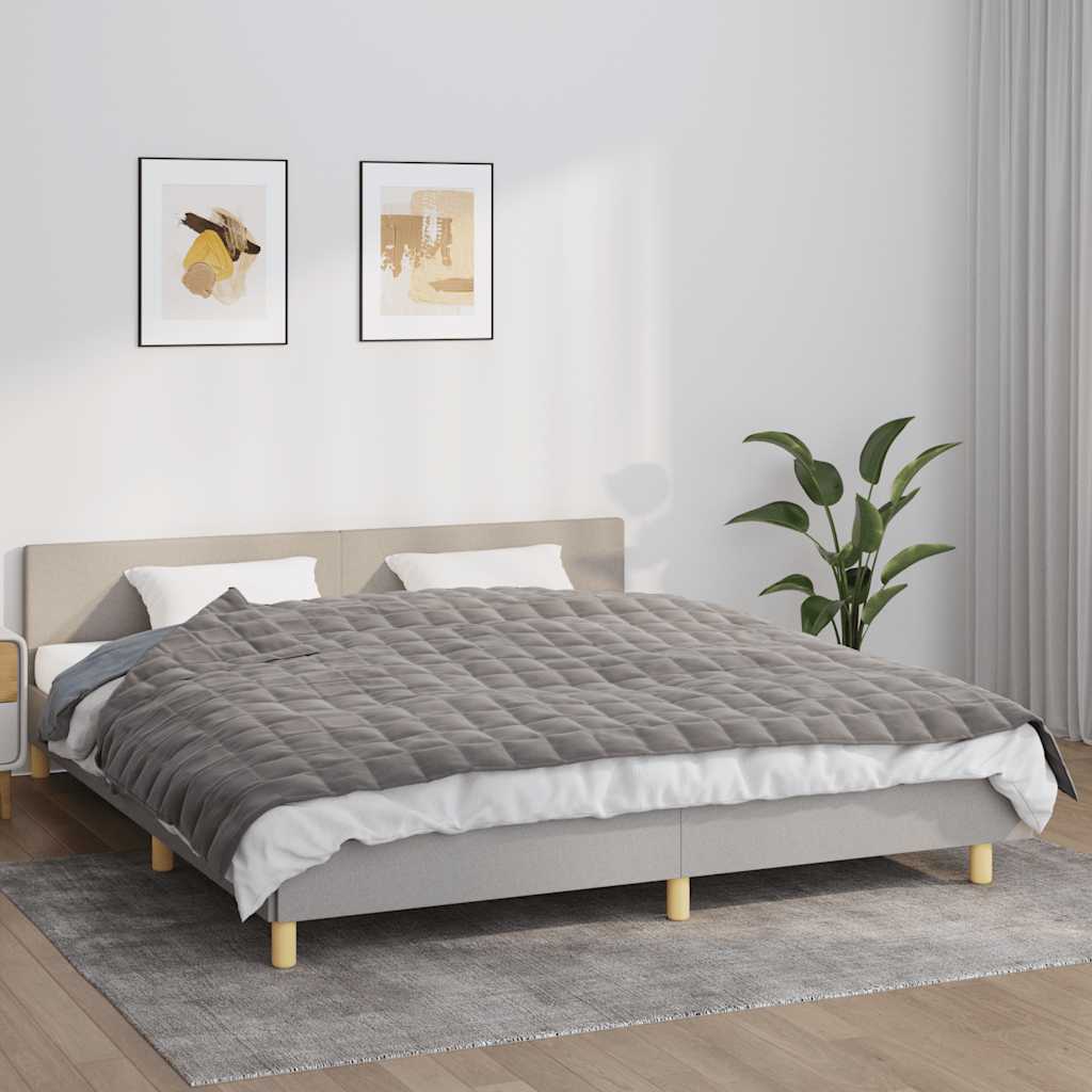 vidaXL Koc obciążeniowy, szary, 155x220 cm, 11 kg, tkanina