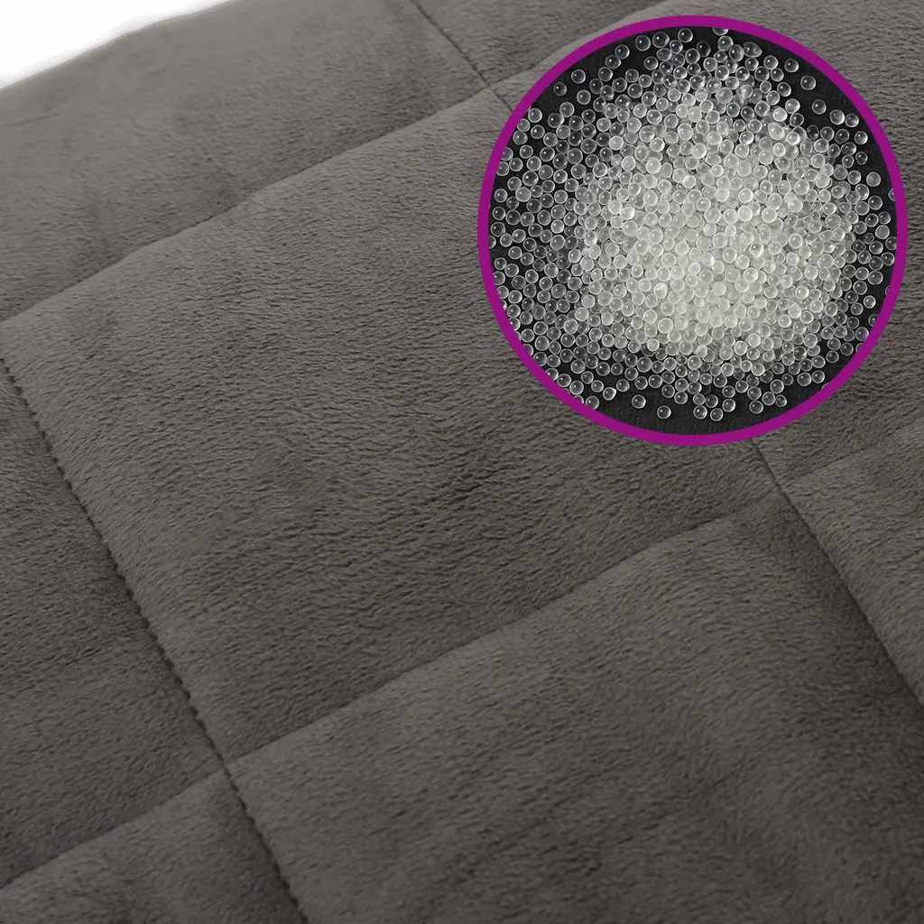 vidaXL Koc obciążeniowy, szary, 200x200 cm, 13 kg, tkanina