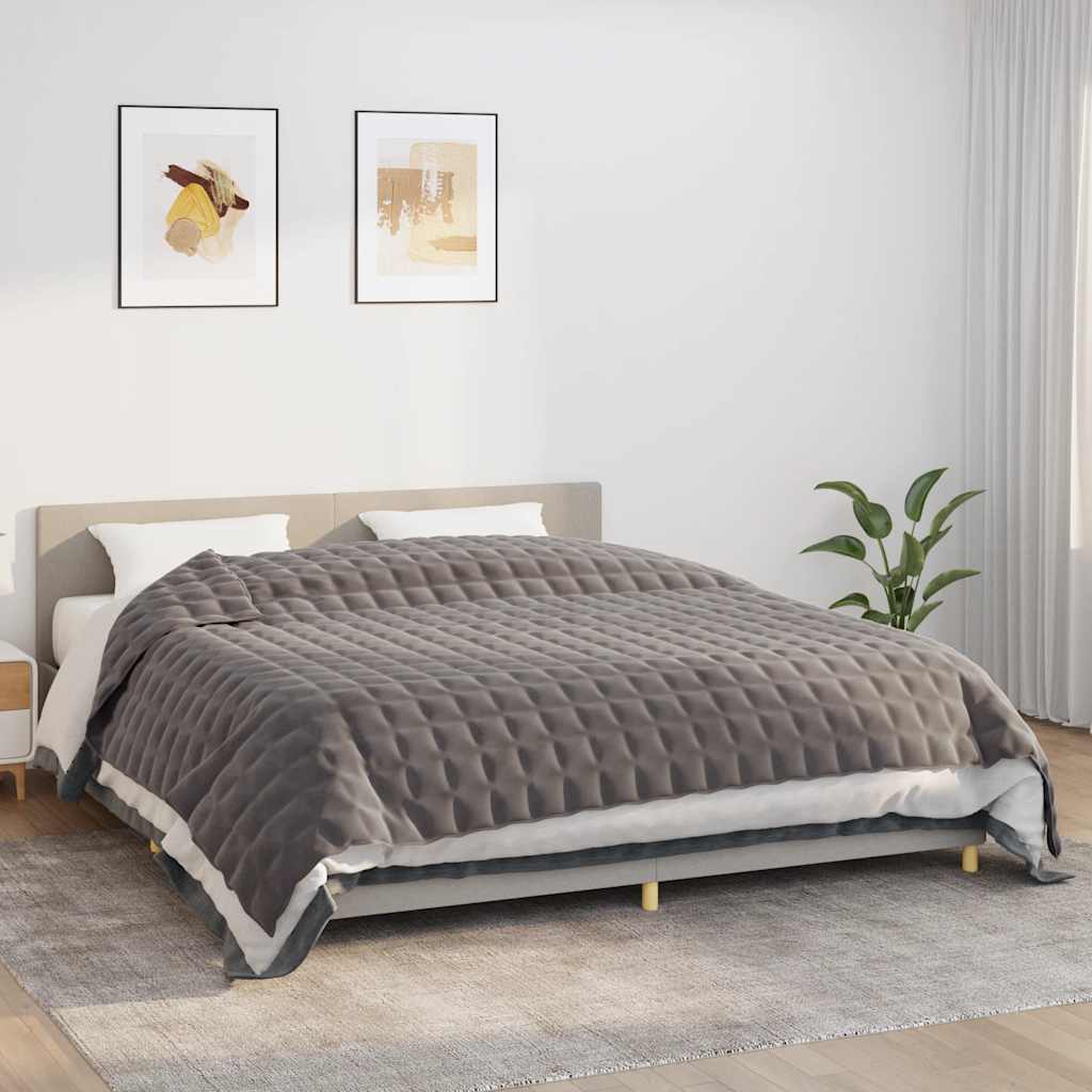 vidaXL Koc obciążeniowy, szary, 220x260 cm, 11 kg, tkanina