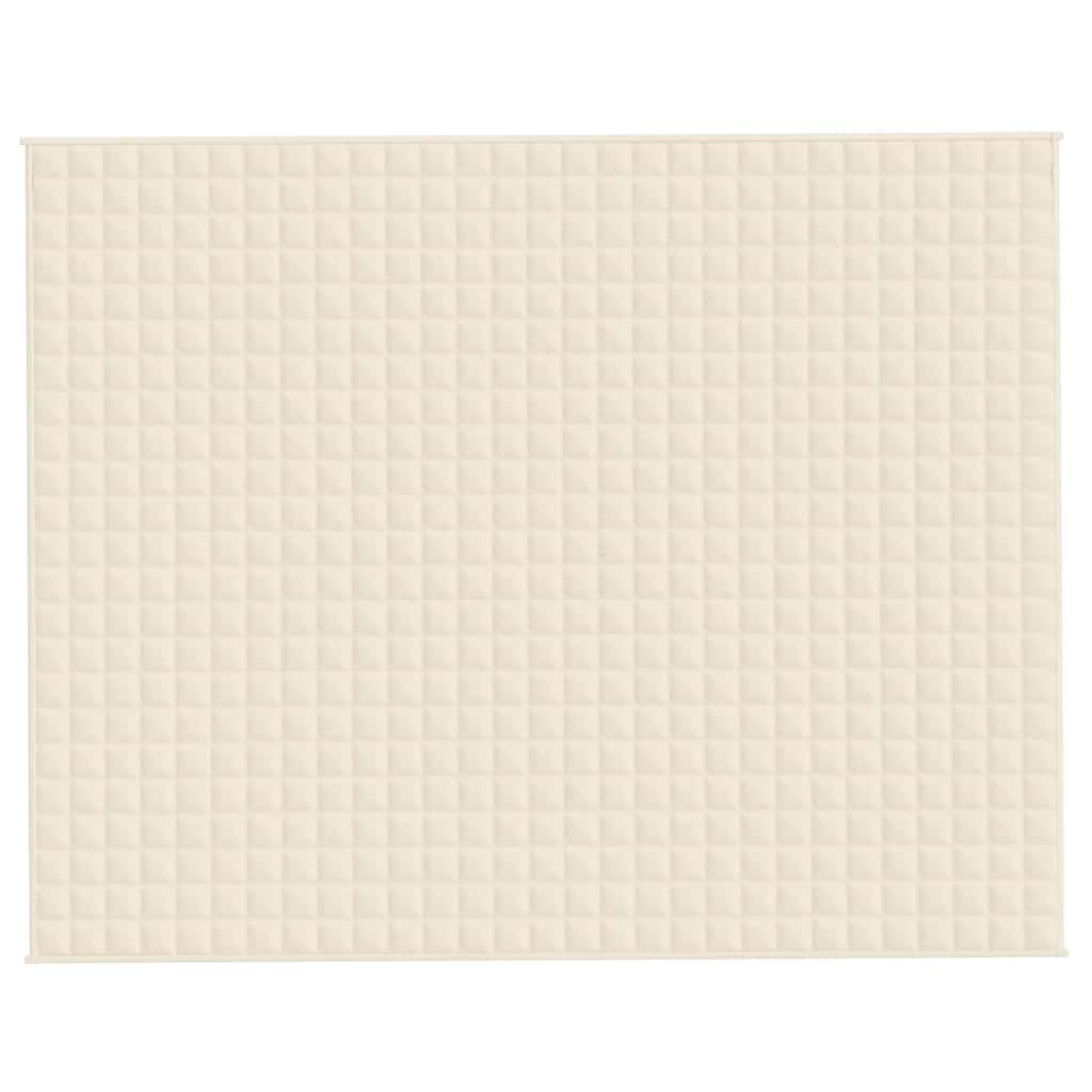 vidaXL Koc obciążeniowy, kremowy, 235x290 cm, 15 kg, tkanina