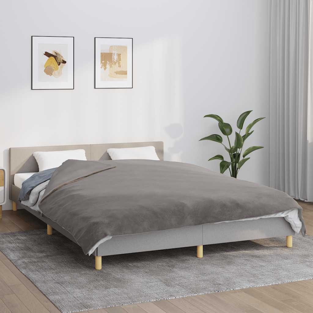 vidaXL Koc obciążeniowy z poszewką, szary, 200x200 cm, 13 kg, tkanina