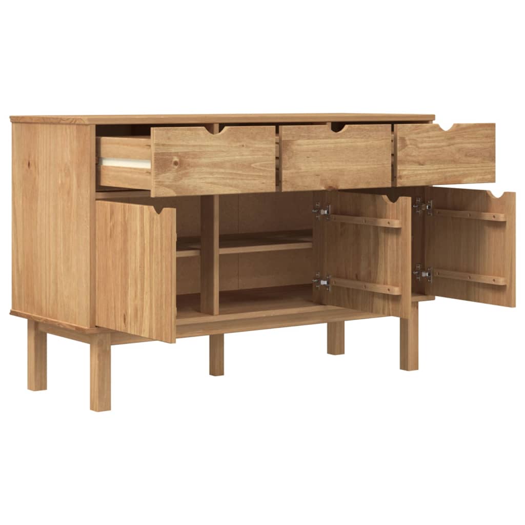 vidaXL Szafka OTTA, 114x43x73,5 cm, lita sosna