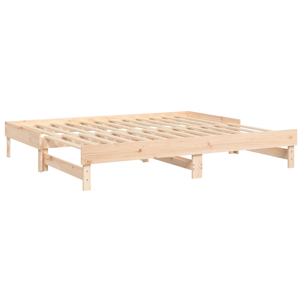 vidaXL Łóżko rozsuwane, 2x(80x200) cm, lite drewno sosnowe