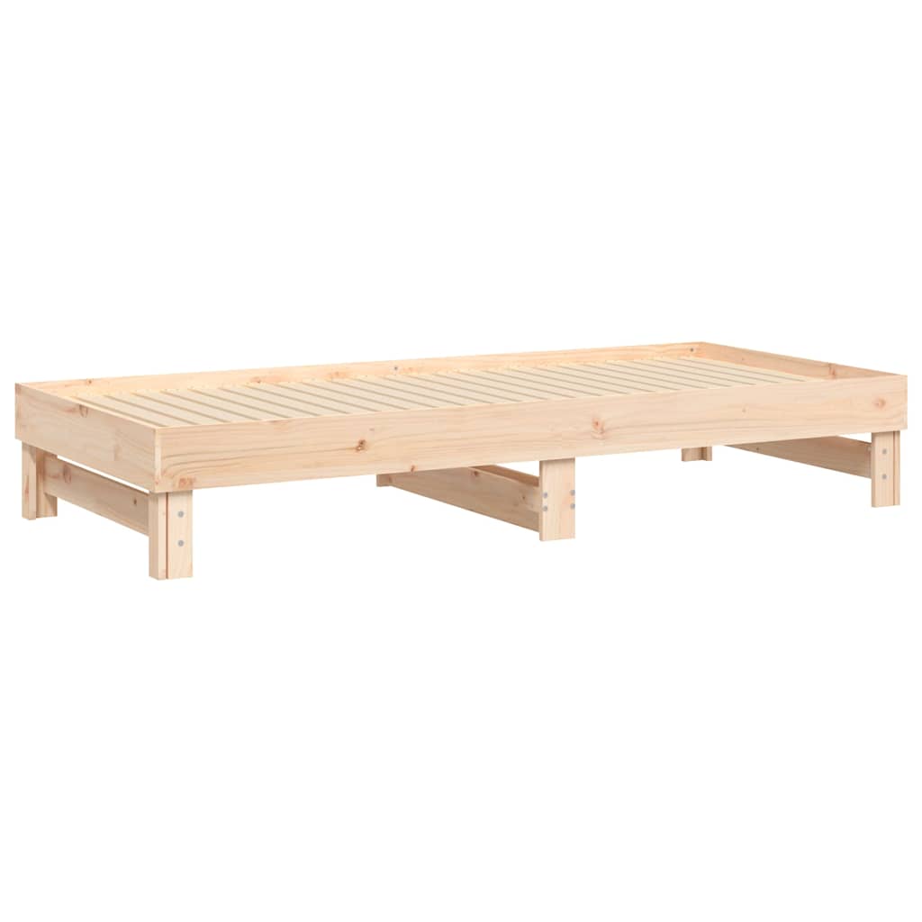 vidaXL Łóżko rozsuwane, 2x(80x200) cm, lite drewno sosnowe