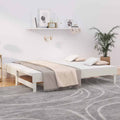 vidaXL Łóżko rozsuwane, białe, 2x(80x200) cm, lite drewno sosnowe