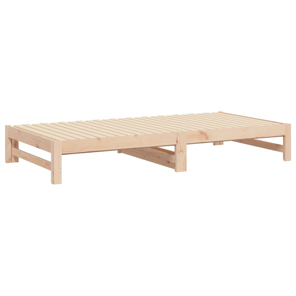 vidaXL Łóżko rozsuwane, 2x(90x200) cm, lite drewno sosnowe