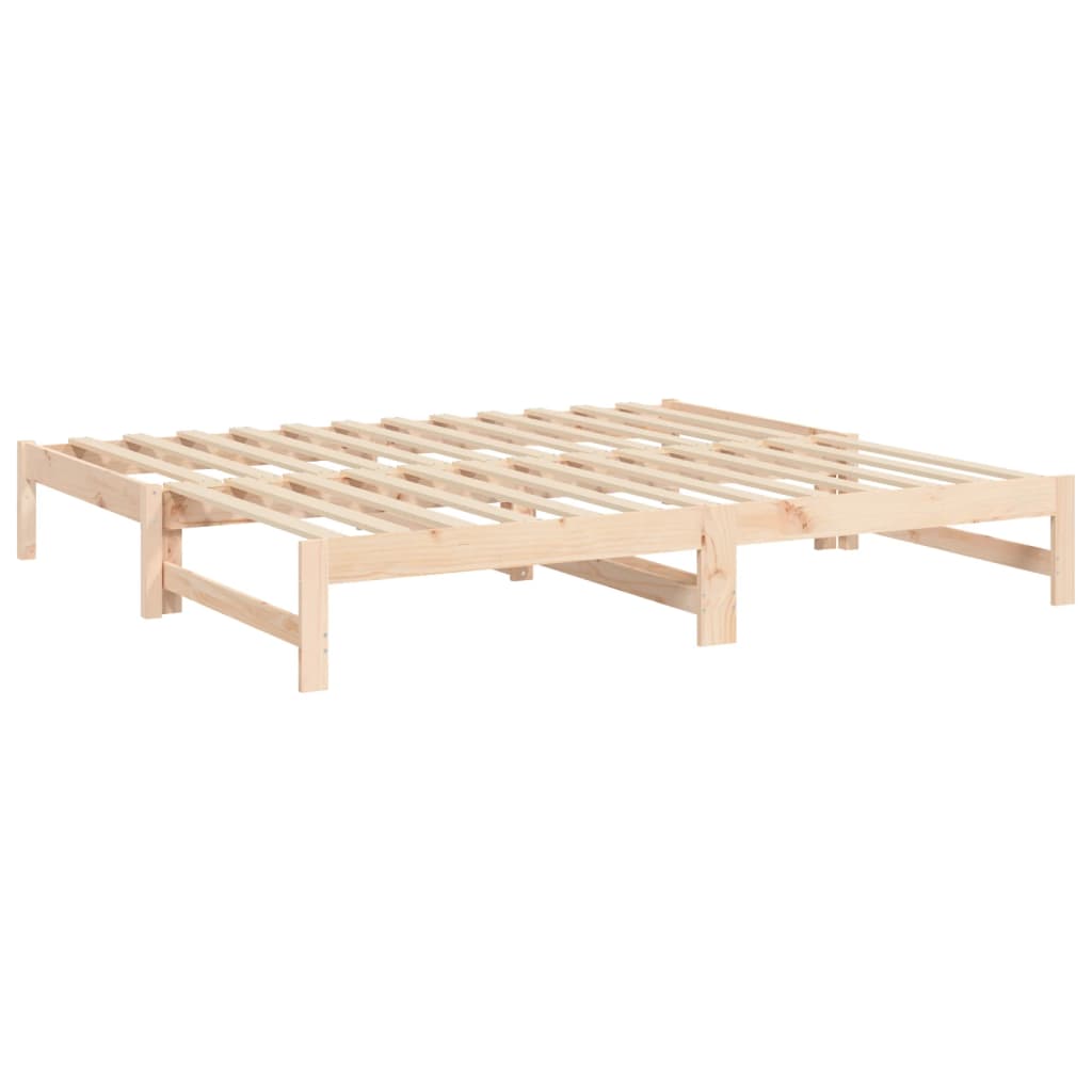 vidaXL Łóżko rozsuwane, 2x(75x190) cm, lite drewno sosnowe