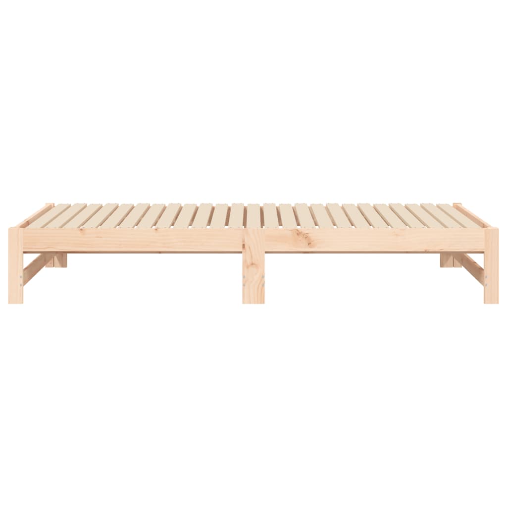 vidaXL Łóżko rozsuwane, 2x(75x190) cm, lite drewno sosnowe