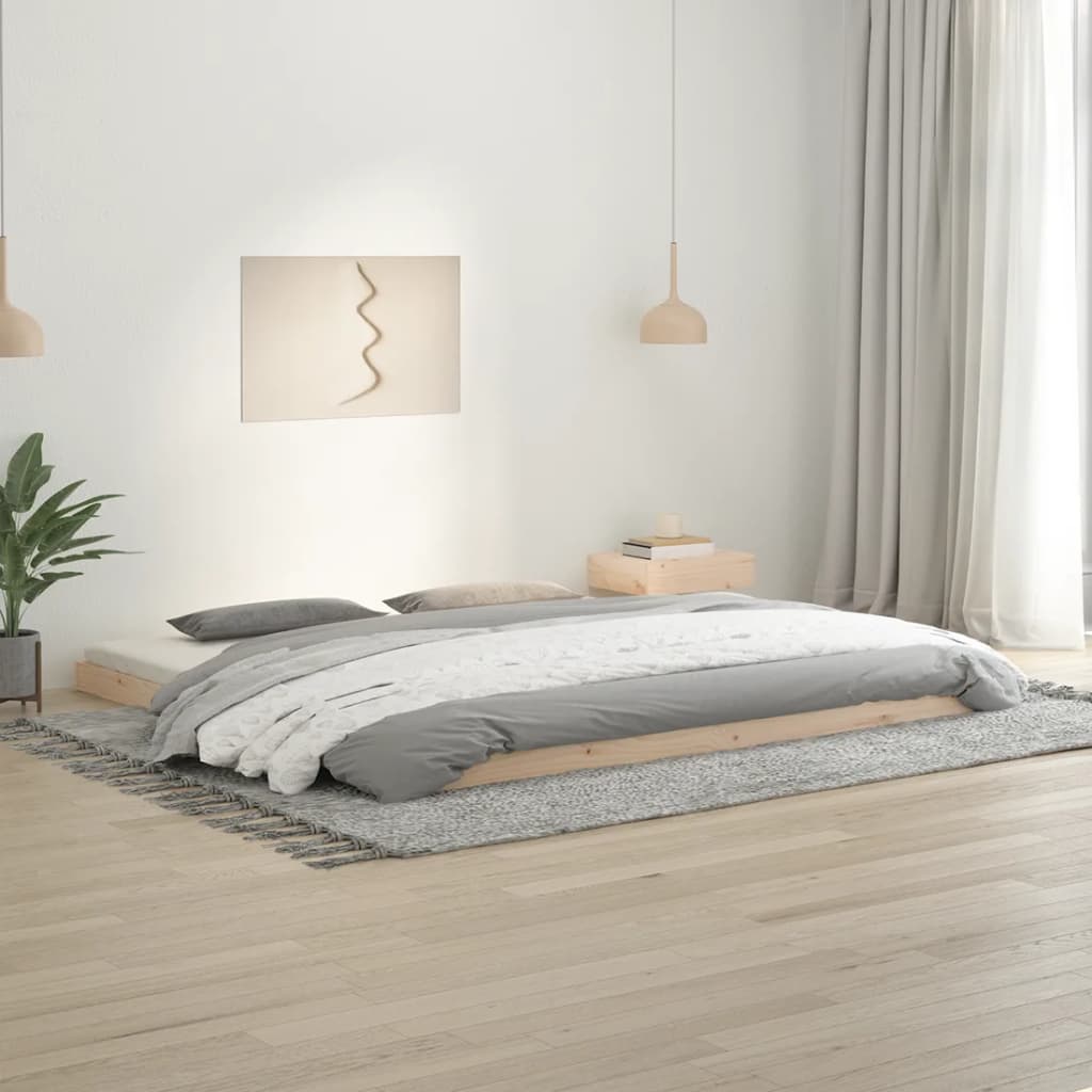 vidaXL Rama łóżka, 200 x 200 cm, lite drewno sosnowe