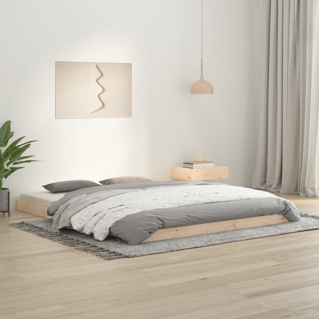 vidaXL Rama łóżka, 150x200 cm, lite drewno sosnowe
