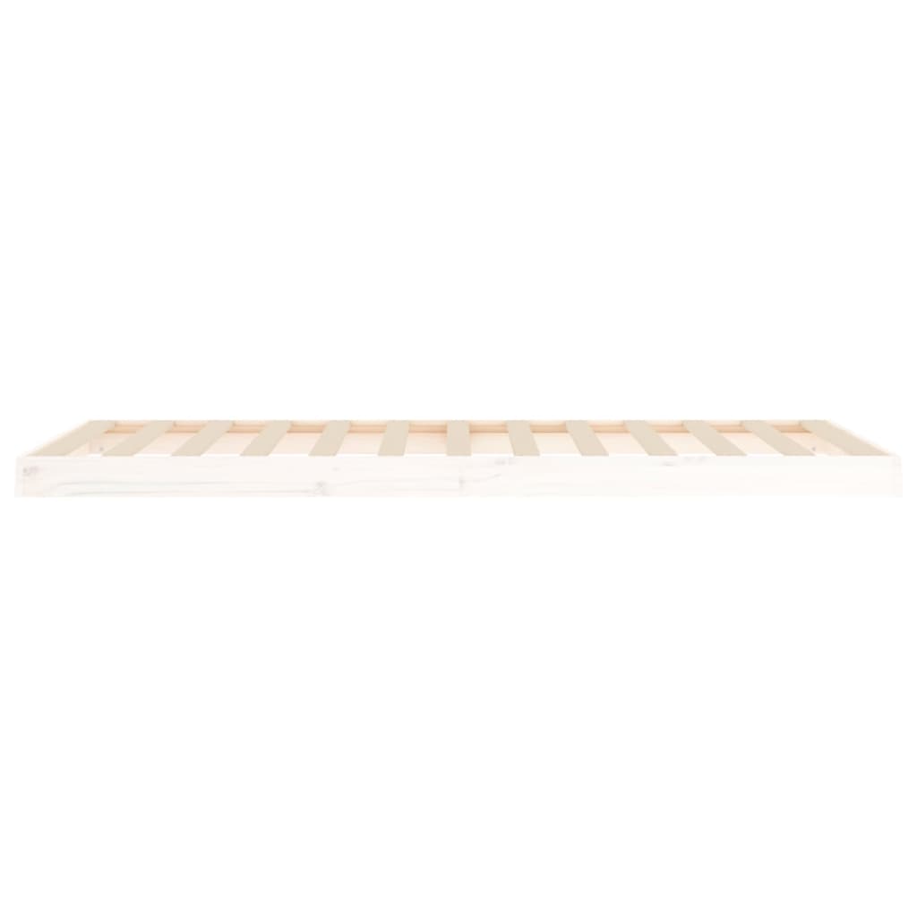 vidaXL Rama łóżka, biała, 90 x 200 cm, lite drewno sosnowe