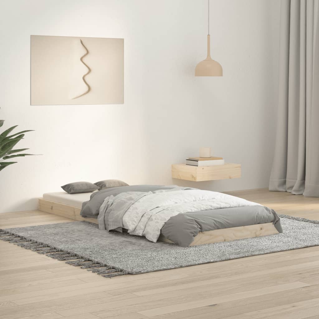 vidaXL Rama łóżka, 75x190 cm, lite drewno sosnowe