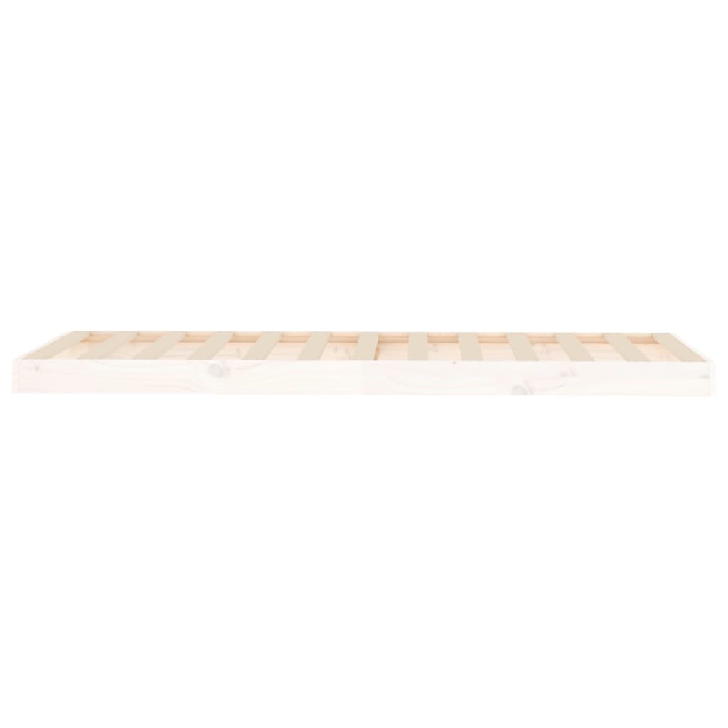 vidaXL Rama łóżka, biała, 75x190 cm, pojedyncza mała, drewno sosnowe
