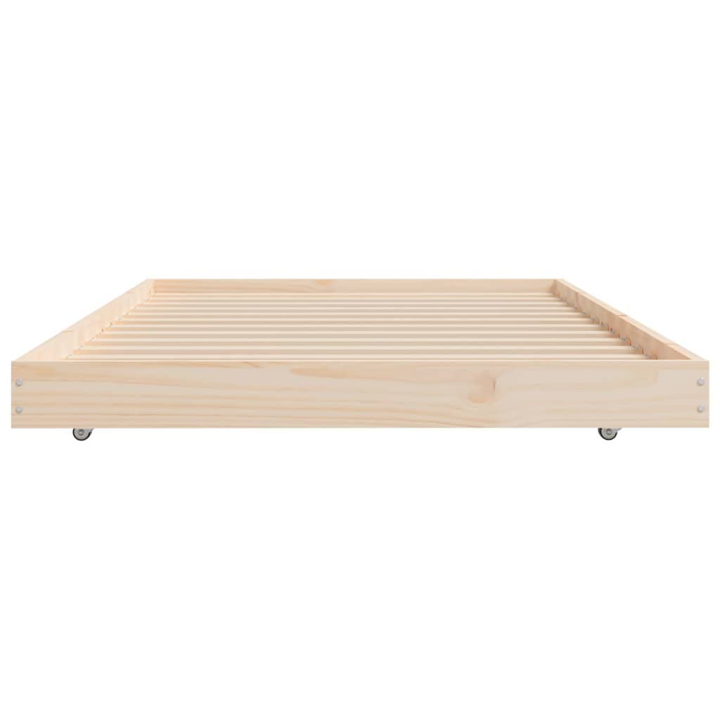 vidaXL Rama łóżka bez materaca, 75x190 cm, lite drewno sosnowe