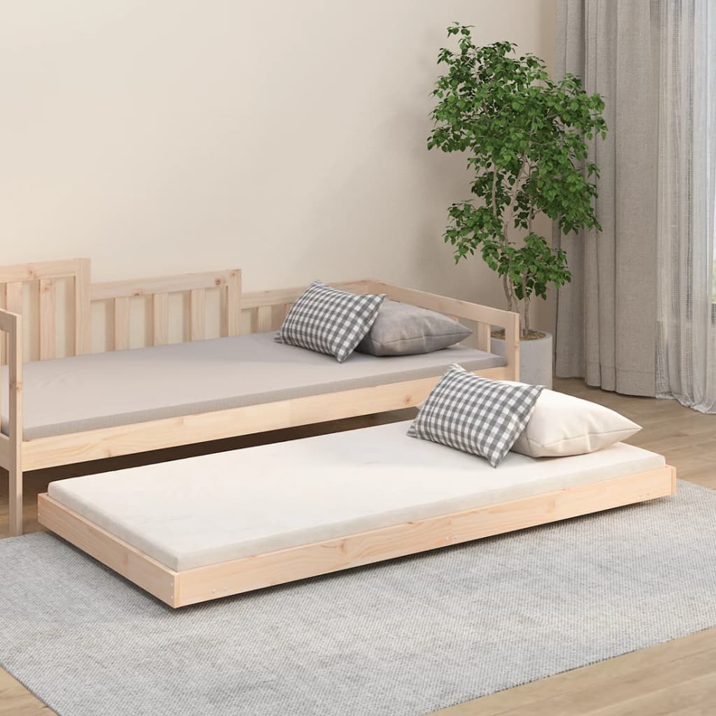 vidaXL Rama łóżka bez materaca, 75x190 cm, lite drewno sosnowe