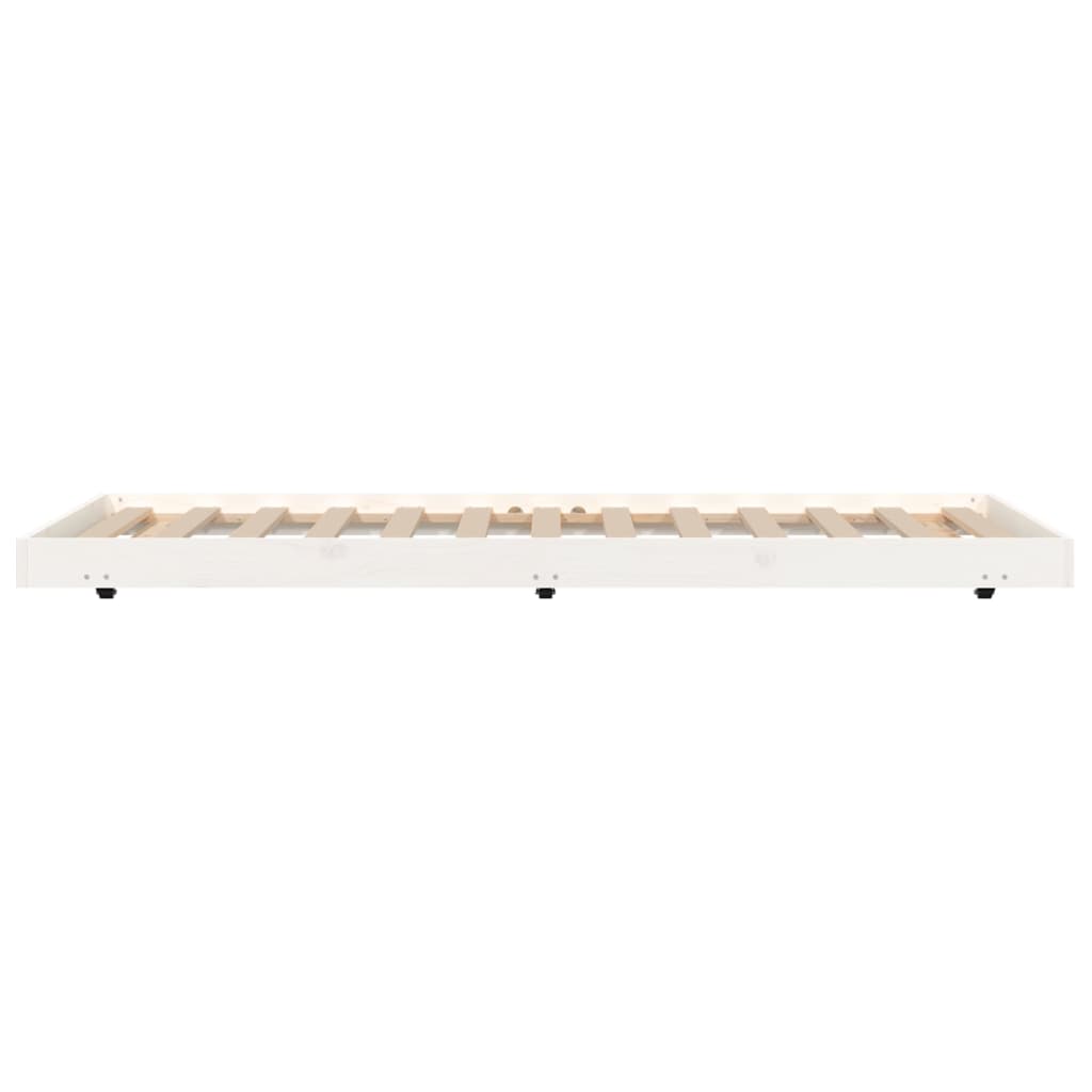 vidaXL Rama łóżka bez materaca, biała, 75x190 cm, lite drewno sosnowe