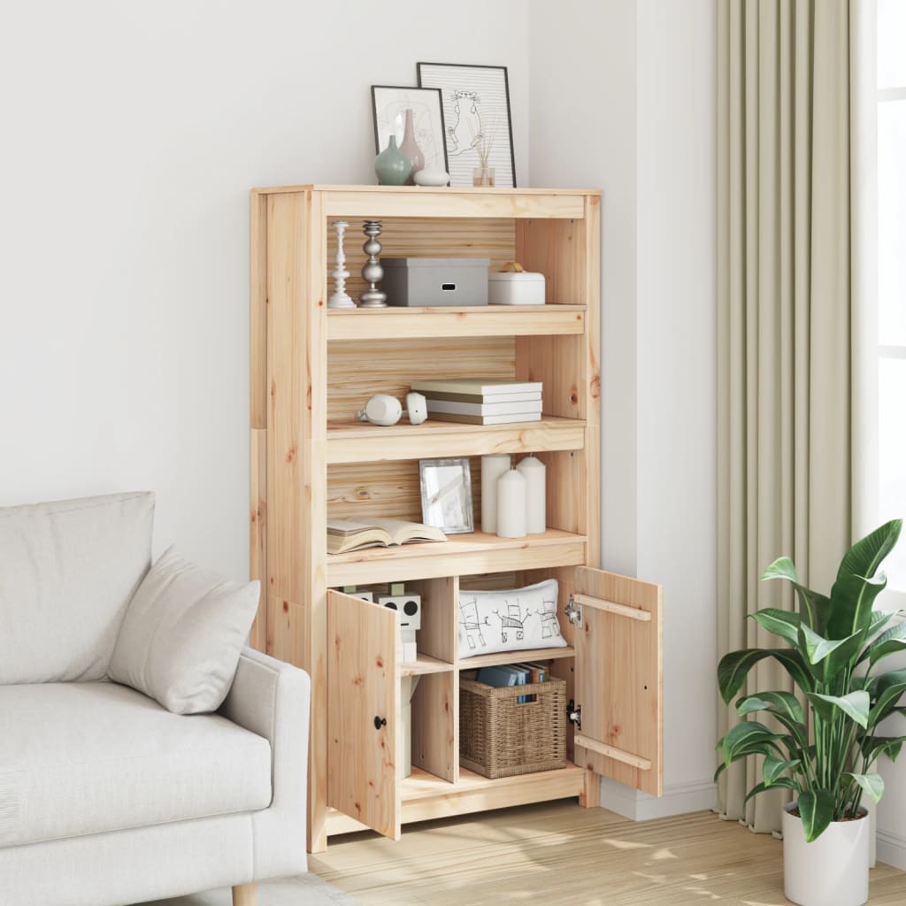 vidaXL Szafka, 80x35x154 cm, lite drewno sosnowe
