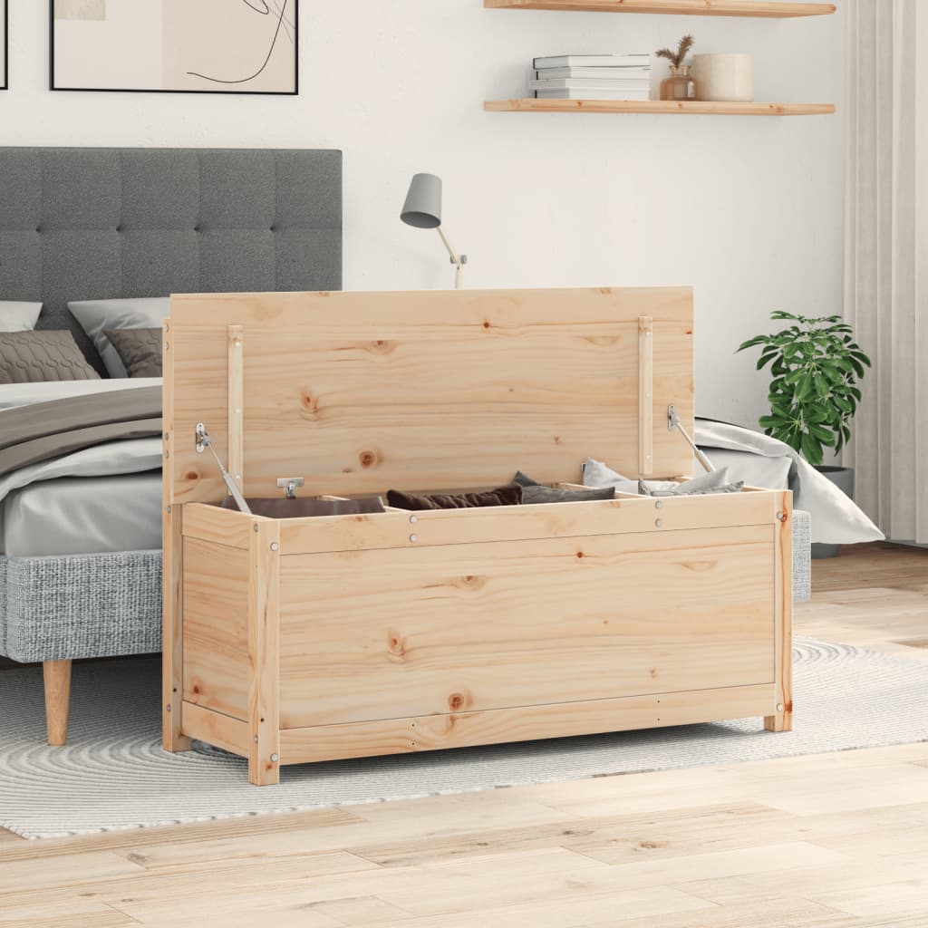 vidaXL Ławka, 110x41x76,5 cm, lite drewno sosnowe