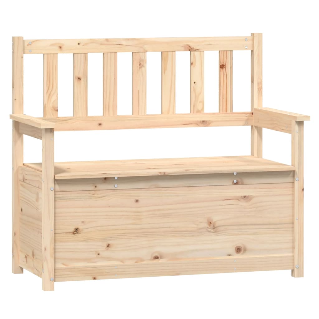 vidaXL Ławka, 112,5x51,5x96,5 cm, lite drewno sosnowe