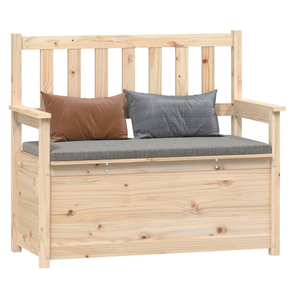 vidaXL Ławka, 112,5x51,5x96,5 cm, lite drewno sosnowe