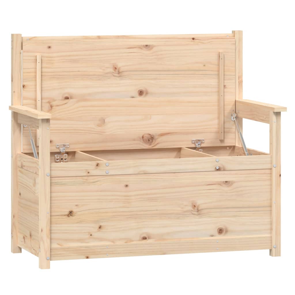 vidaXL Ławka, 112,5x51,5x96,5 cm, lite drewno sosnowe