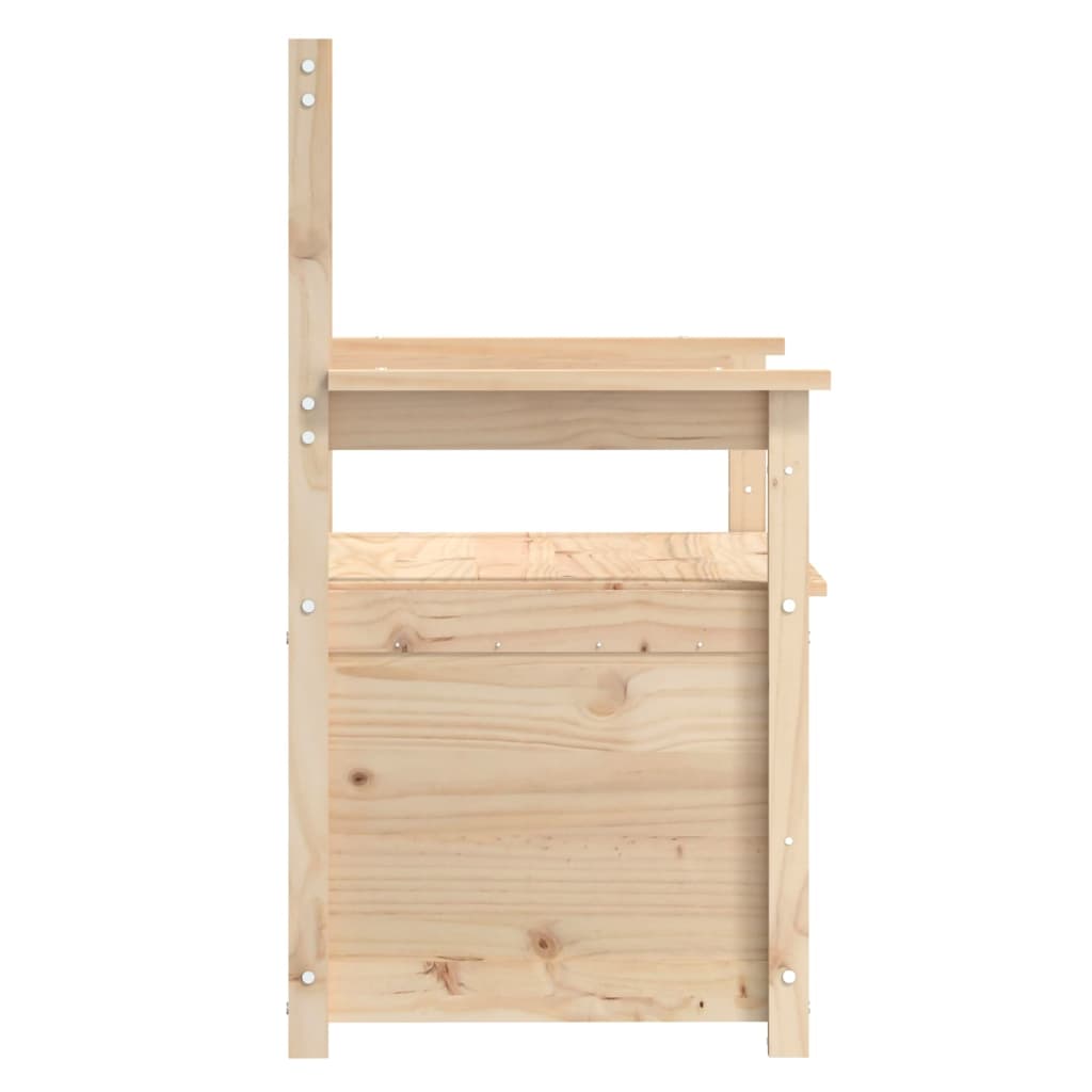 vidaXL Ławka, 112,5x51,5x96,5 cm, lite drewno sosnowe
